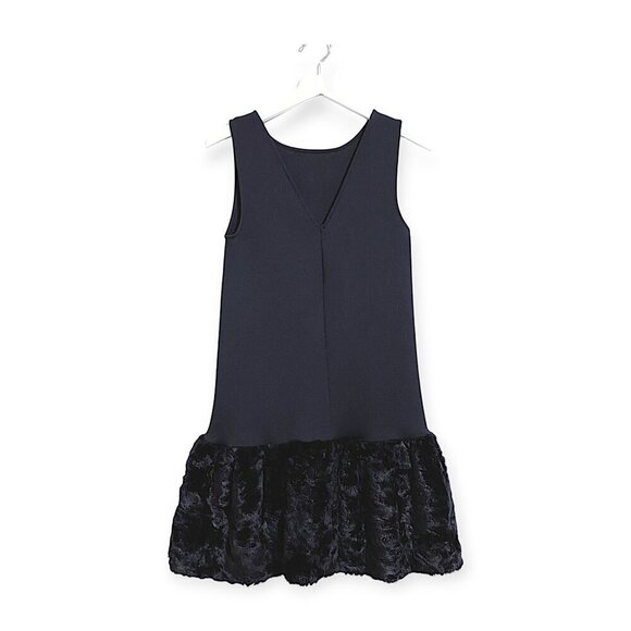 ASOS Black dress with Faux fur trim at the hem line,  size 2 - Picture 5 of 14